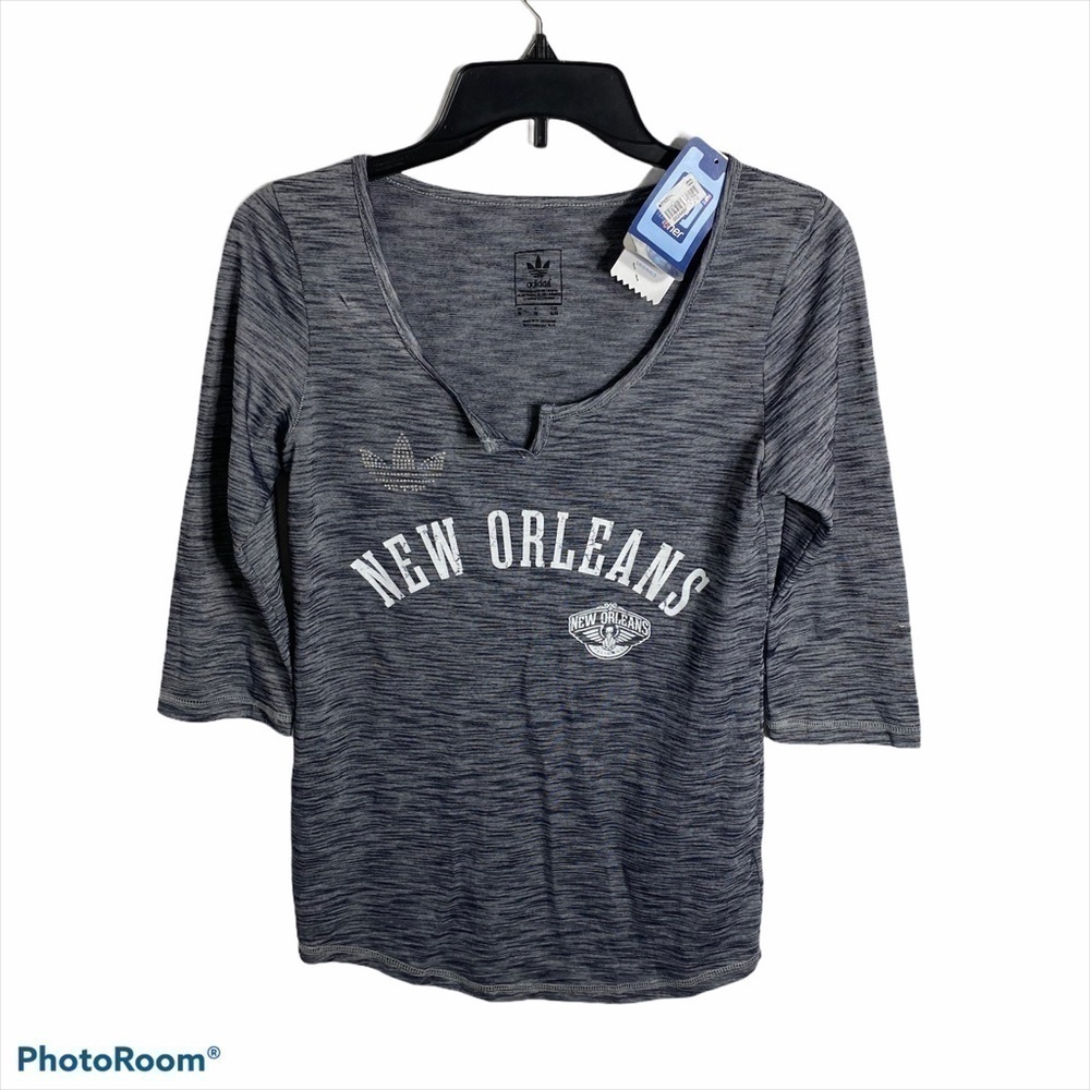 Adidas New Orleans Pelicans Rhinestone Top NWT Medium - Picture 2 of 7
